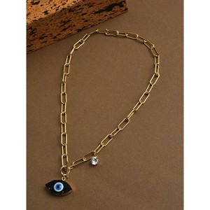 SOHI Women's Blue Evil-Eye Chain Necklace - 1 of 4