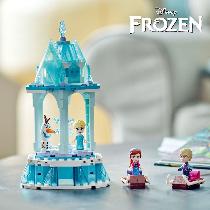 LEGO Disney Frozen Anna and Elsa&#39;s Magical Carousel Building Toy Set 43218, 3 of 9