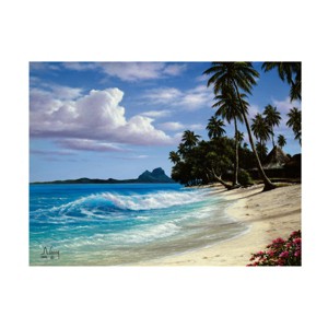 Trademark Fine Art -Anthony Casay 'Tropical Beach' Canvas Art - 1 of 4