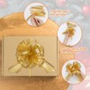Unique Bargains Plastic Tree Stripes Gold Edge Large Satin Pull Bows 12 Pcs - 4 of 4
