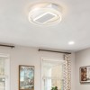 Low Profile Ceiling Fans with Lights and Remote, Flush Mount Vaneless Fan with 6 Speeds, Smart Ceiling Fan for Bedroom Living Room - 3 of 4