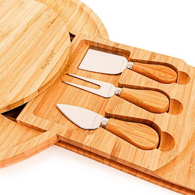 BergHOFF BergHoff 4pc Multi-level Cheese Board Set with 3pc Cheese Knife Set, 13 x 1.5"