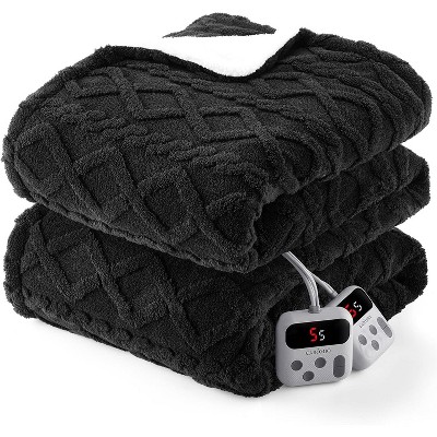 Acekool Heated Throw Blanket, Thick Electric Blanket with 10 Heat Levels and Timer, Machine Washable