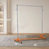 Heavy Duty Garment Rack, Height Adjustable, Sturdy Steel, Lockable Casters, Industrial Grade for Home & Store, Orange+Silver - 3 of 4
