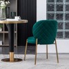 NicBex 3-Piece Dining Table Set for 2 People,Modern Kitchen Table with Upholstered Velvet Dining Chairs,Metal Legs - 3 of 4