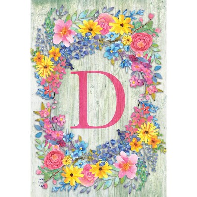 Briarwood Lane Spring Garden Flag 18x12.5 For Outdoor Spring Monogram Letter D Garden Flag Flag For Spring Garden Flag Flags For Outside