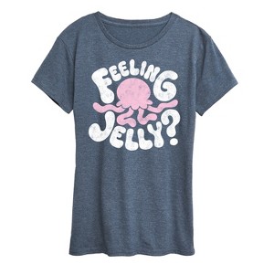 Women's - Instant Message - Feeling Jelly Jellyfish Short Sleeve Graphic T-Shirt - 1 of 4