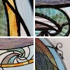 Chloe Lighting CH8P005GB23-RND Geometric Copper-Foiled Black Window Panel - 4 of 4