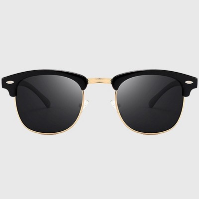 Anna-Kaci Men's Polarized Clubmaster Sunglasses - Metal & PC Frame Retro Style Shades
