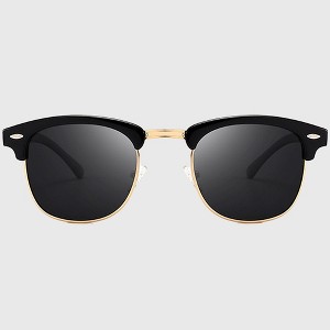 Anna-Kaci Men's Polarized Clubmaster Sunglasses - Metal & PC Frame Retro Style Shades - 1 of 4