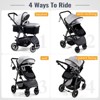 Itopfox 2-in-1 Reversible Baby Stroller with Lie-Flat Mode, Foldable Infant Pushchair with Canopy, One Button Brake, Adjustable Handle for Newborns - 2 of 4