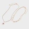 Woven Floral Charm Quartz Multi-Strand Necklace - Universal Thread™ Gold: Lobster Claw Clasp, 3-Inch Extender, 20-Inch Length - 2 of 3