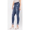 Women's Mid Rise Fringe Hem Crop Skinny Jeans - CELLO - 3 of 3