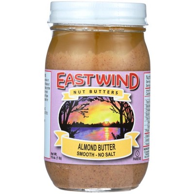 East Wind Almond Butter Smooth - 6 pack, 16 oz