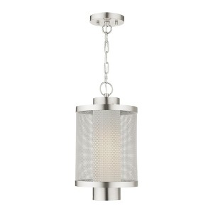 Livex Lighting Nottingham 1 - Light Pendant in  Brushed Nickel - 1 of 2