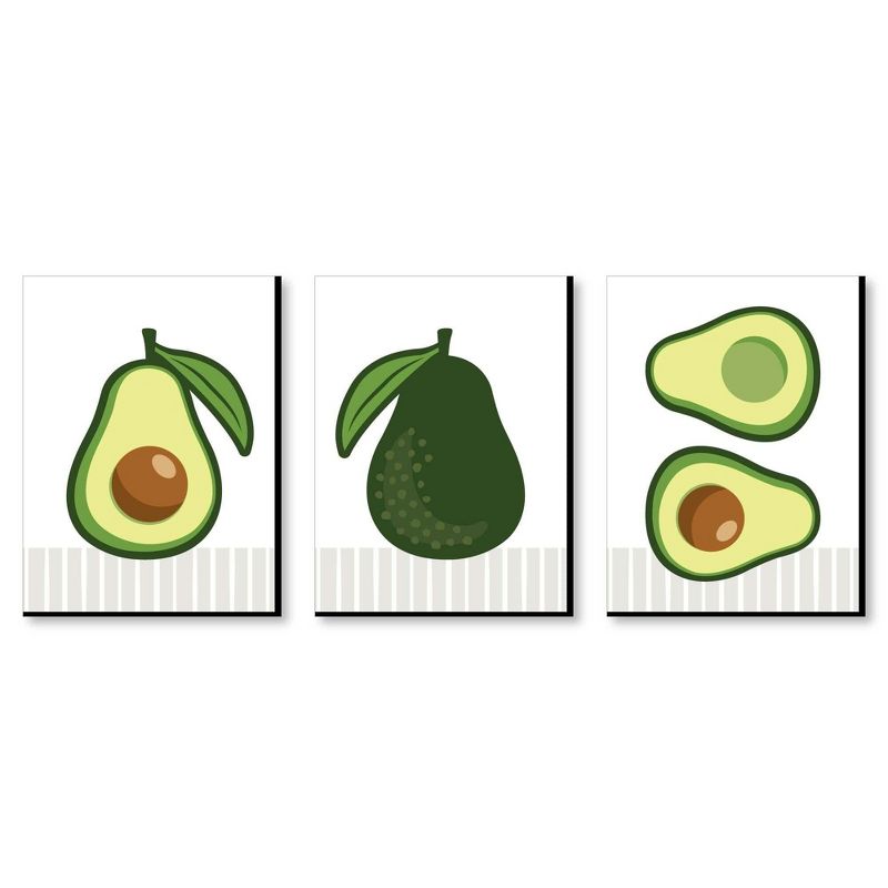 Big Dot of Happiness Hello Avocado - Kitchen Wall Art and Restaurant Decorations - 7.5 x 10 inches - Set of 3 Prints, 1 of 8