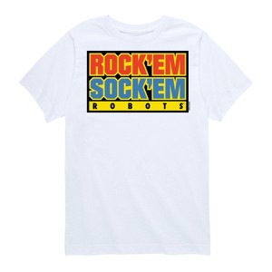 Boys' - Rock 'Em Sock 'Em Robots - Rock 'Em Sock 'Em Logo Short Sleeve Graphic T-Shirt - 1 of 4