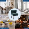 Bedroom Accent Chair Living Room Chair, Armless Lounge Chair w/Wood Legs Upholstered Makeup Vanity Tufted Side Chair Fabric Comfy Sofa Chairs - 3 of 4