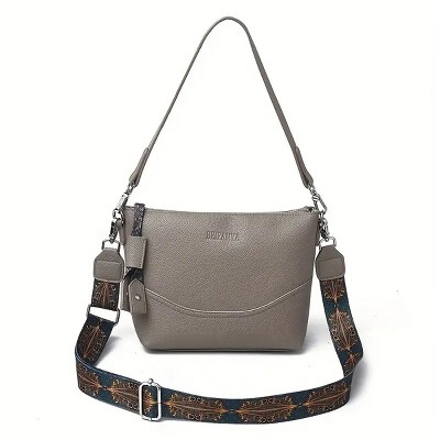 Boersma Women's Elegant Ethnic Embroidery Shoulder Bag – Large Capacity Crossbody with Zipper, Ergonomic Design, Perfect for Work, Travel & Daily Use