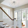 LLHZSY 12-Light 30 1/2" Dandelion Firework Crystal Flush Mount Ceiling Lights Fixture-Chrome - 2 of 4