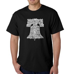LA Pop Art Men's Word Art T-shirt - Liberty Bell - 1 of 4