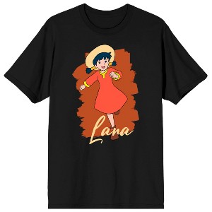 Future Boy Conan Lana Crew Neck Short Sleeve Men's Black T-shirt - 1 of 3