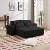 TiramisuBest Convertible 3 in 1 Sleeper Sofa and Sectional Sofa with 4 Storage Space for Living Room,Corduroy Couch With 4 pillows,Corduroy - 3 of 4