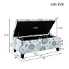 CAVINAS Luxury Floral Storage Ottoman Bench,Multi-Functional Footstool with Hidden Compartment,Bed Bench for Living Room,Entryway - 3 of 4