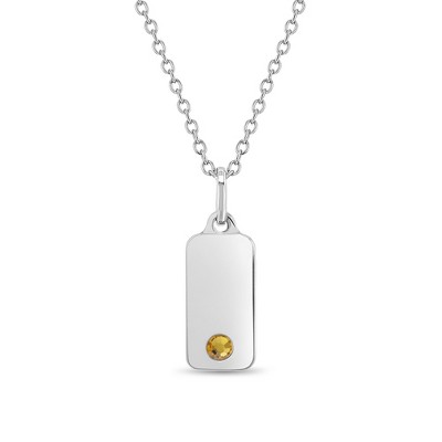 Girls' Engravable Square Sterling Silver Necklace - In Season Jewelry