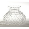B & P Clear Diamond Quilt Design Glass Oil Lamp Shade 7in Fitter - 3 of 3