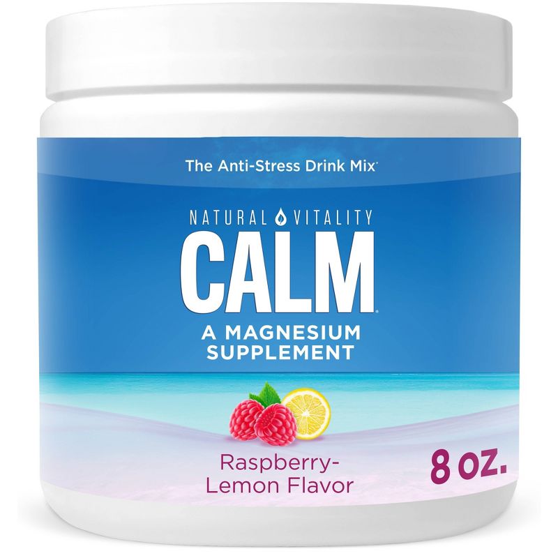 Natural Vitality CALM Mineral Magnesium Supplement Powder - Raspberry Lemon - 8oz, 1 of 10