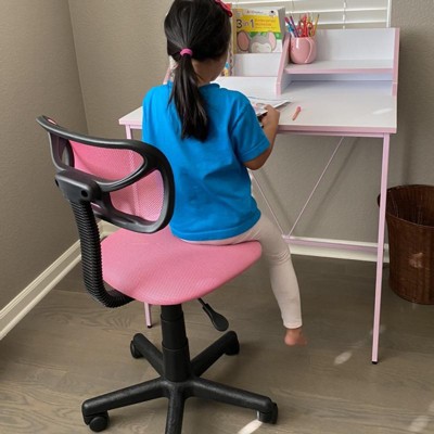 Quincy Kids' Desk and Chair Set White/Pink - Buylateral