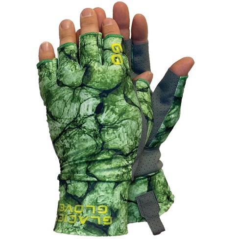 Glacier Glove Ascension Bay Fingerless Sun Gloves - Medium - Gator Green :  Target