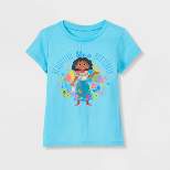 Girls' Disney Encanto Butterfly Short Sleeve Graphic T-Shirt- Blue