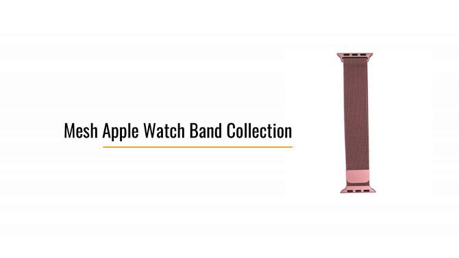 Olivia Pratt Solid Skinny Mesh Apple Watch Band, 2 of 7, play video