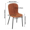 NicBex Set of 4 Faux Leather Dining Chair Kitchen Furniture Curved Backrest Upholstered Side Chair with Metal Legs - 3 of 4