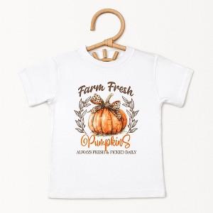 The Juniper Shop Coquette Farm Fresh Pumpkin Toddler Short Sleeve Tee - 1 of 3