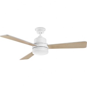Progress Lighting Trevina II 3-Light Ceiling Fan, Brushed Nickel, Integrated LED, White Shade - 1 of 1
