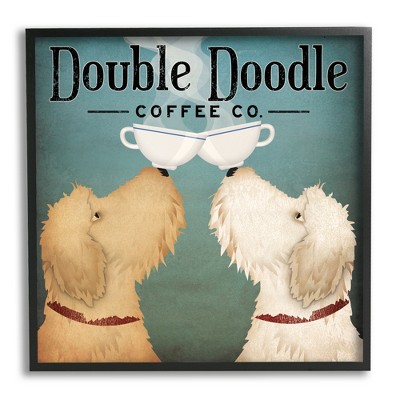 Stupell Doodle Dog Vintage Coffee Company Sign Framed Giclee