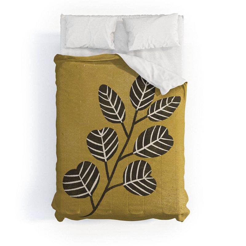 Eucalyptus Branch Ombre Cotton Comforter & Sham Set - Deny Designs, 1 of 8