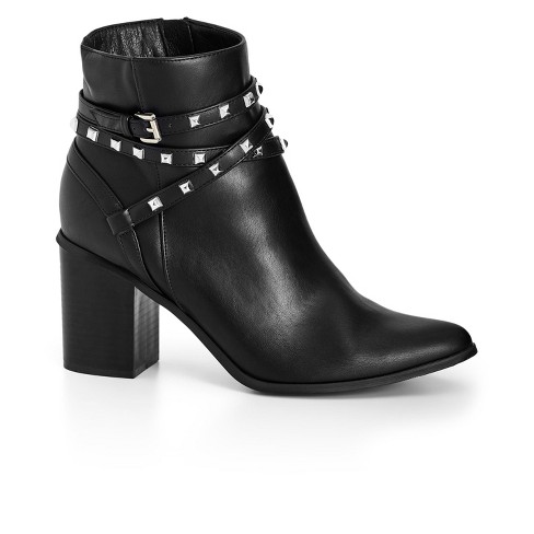 Wide fit outlet patent ankle boots