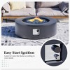 42 inch Outdoor Round Fire Pit Table Propane for Outside Patio with Tank Cover - 4 of 4