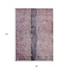 Blush Pink And Purple Abstract Washable Indoor Outdoor Area Rug - 3 of 4