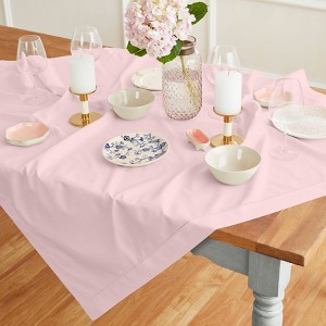 Solino Home Cotton and Linen Hemstitch Table Throw - 1 of 4