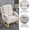 Rocking Chair Nursery, Upholstered Accent Rocker Glider Chair for Nursery, Rocker Chair with Armchair for Living Room, Bedroom and Playroom - 3 of 4