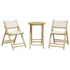 vidaXL Folding Bistro Set 3 pcs with Cushions Bamboo - 4 of 4
