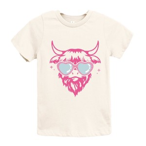 Cow Heart Glasses Glitter - Youth Short Sleeve Graphic T-Shirt - 1 of 4