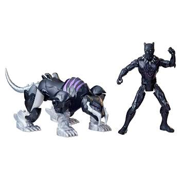 Marvel Mech Strike Mechasaurs Black Panther and Sabre Claw Action Figure Set - 2pk