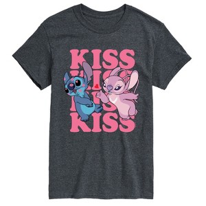 Men's - Lilo and Stitch - Kiss Short Sleeve Graphic T-Shirt - 1 of 4