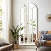 Wooakway 71"H 31"W Arch Solid Wood Accent Mirror Rustic Full Length Mirror for Living Room Bedroom Entryway - 2 of 4